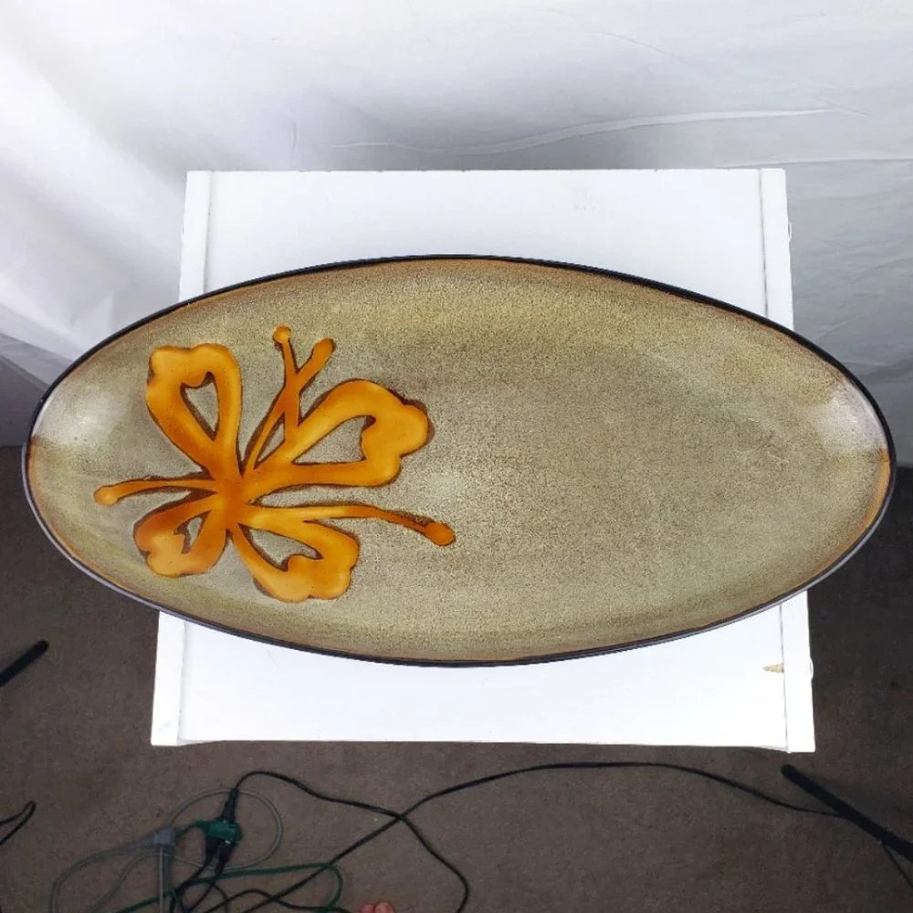 Pier 1 Kioko Hand Painted Stoneware Serving Platter